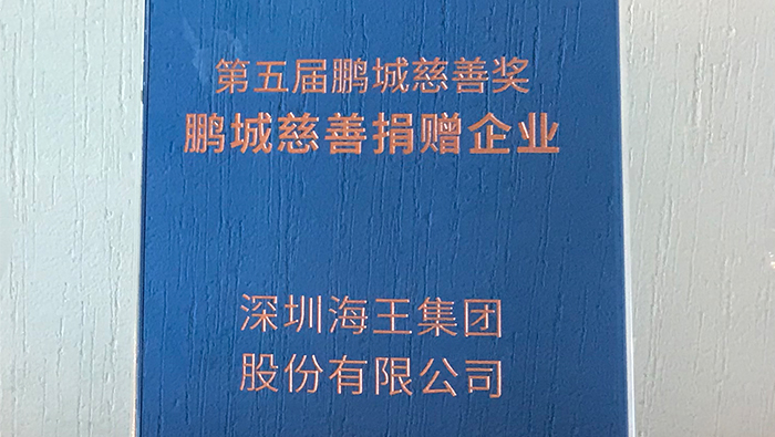 2020年，海王集團(tuán)榮獲第五屆鵬城慈善獎(jiǎng)